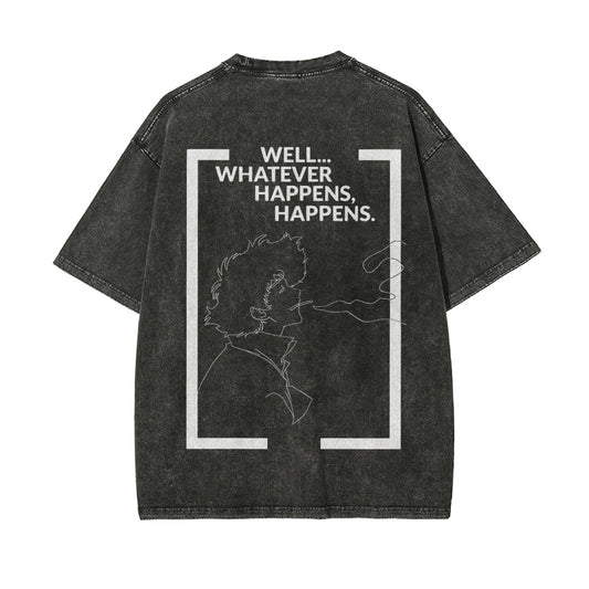 Cowboy Bebop Whatever Happens Vintage Oversized T-Shirt