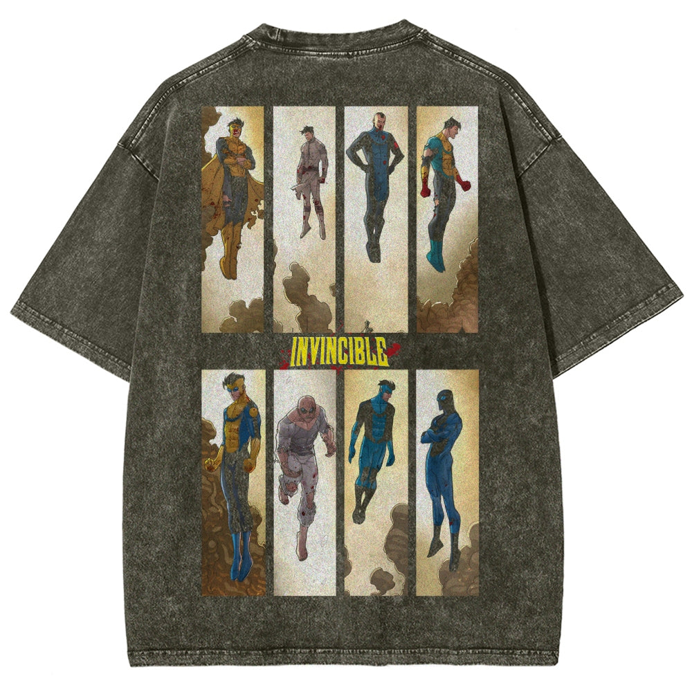 Invincible Unisex Fit Washed T-Shirt 2503009496