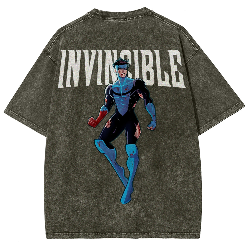 Invincible Unisex Fit Washed T-Shirt 2503010122