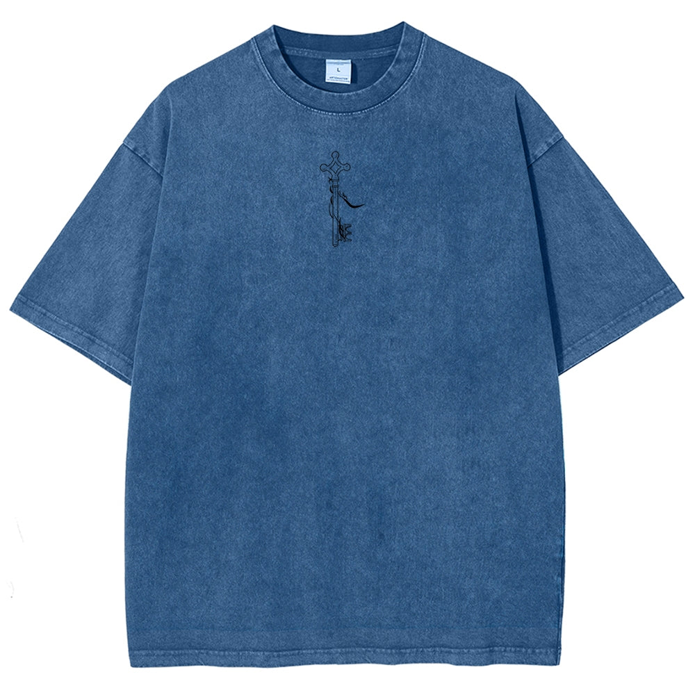 Attack on Titan Eren Yeager Oversize Washed T-Shirt 2504008704
