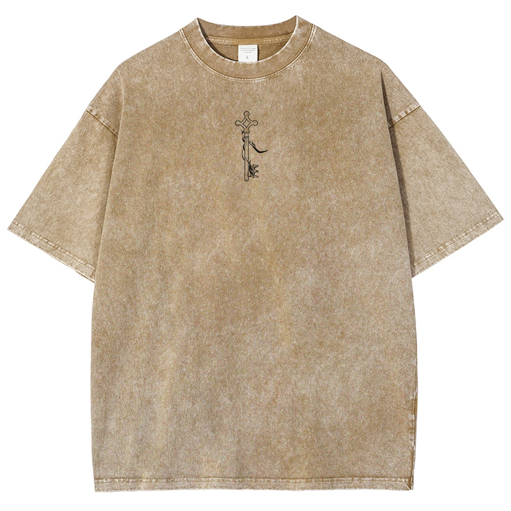 Attack on Titan Eren Yeager Oversize Washed T-Shirt 2504008704