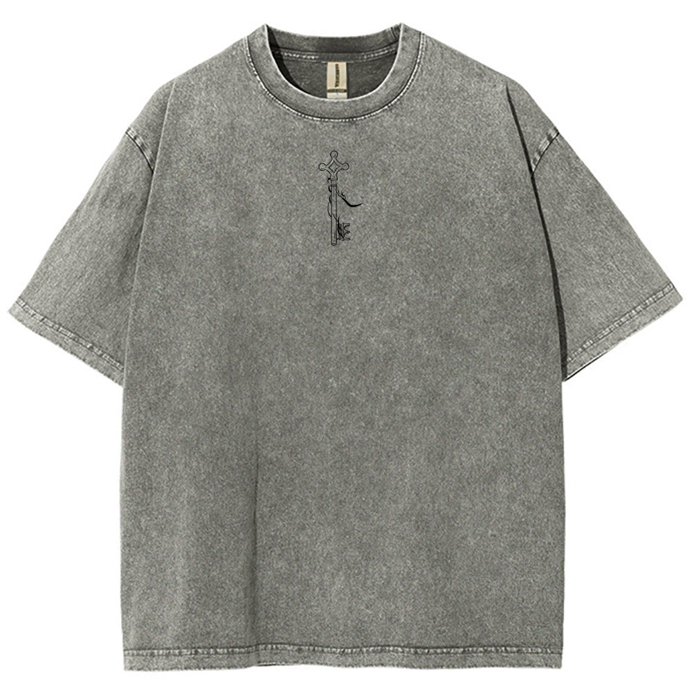 Attack on Titan Eren Yeager Oversize Washed T-Shirt 2504008704