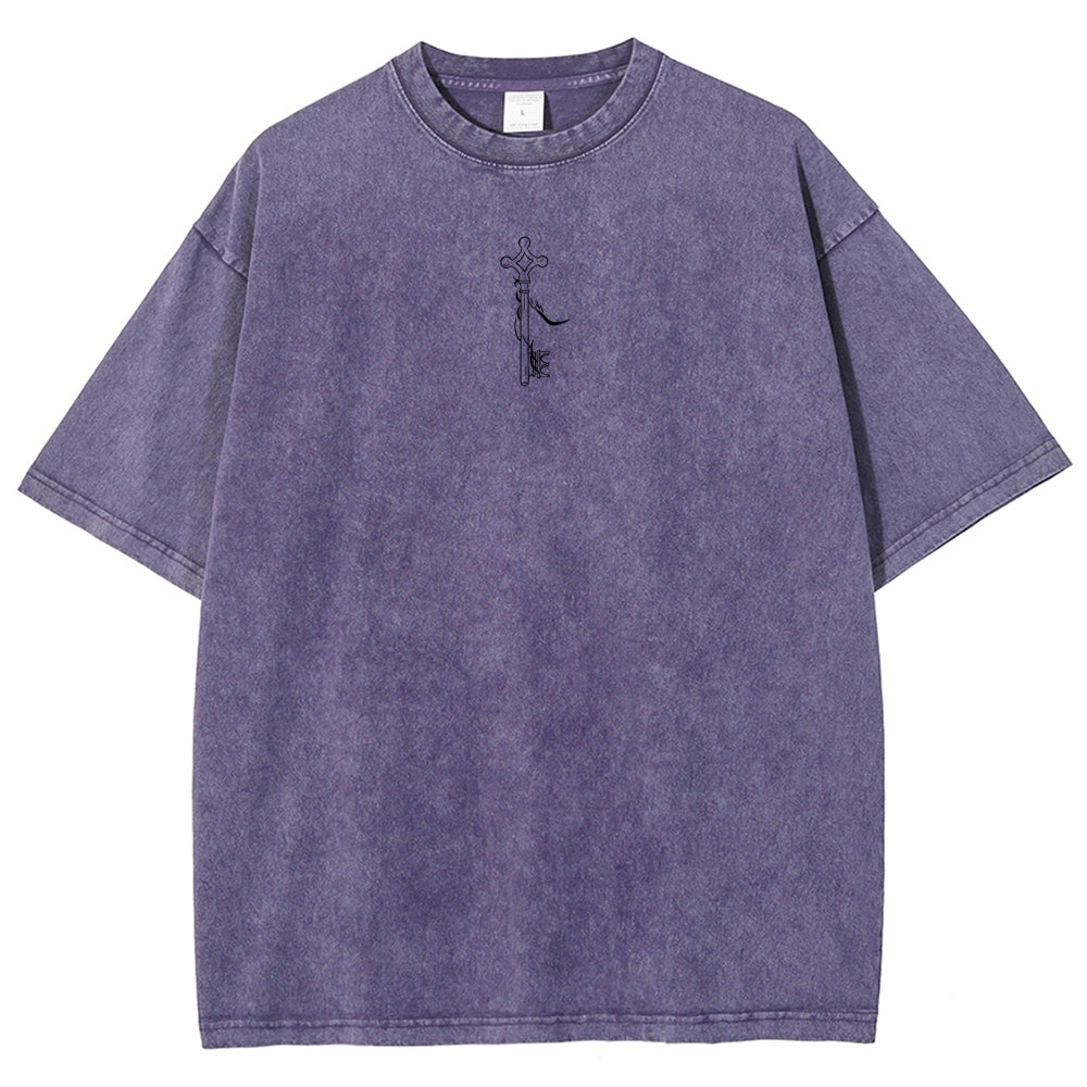 Attack on Titan Eren Yeager Oversize Washed T-Shirt 2504008704
