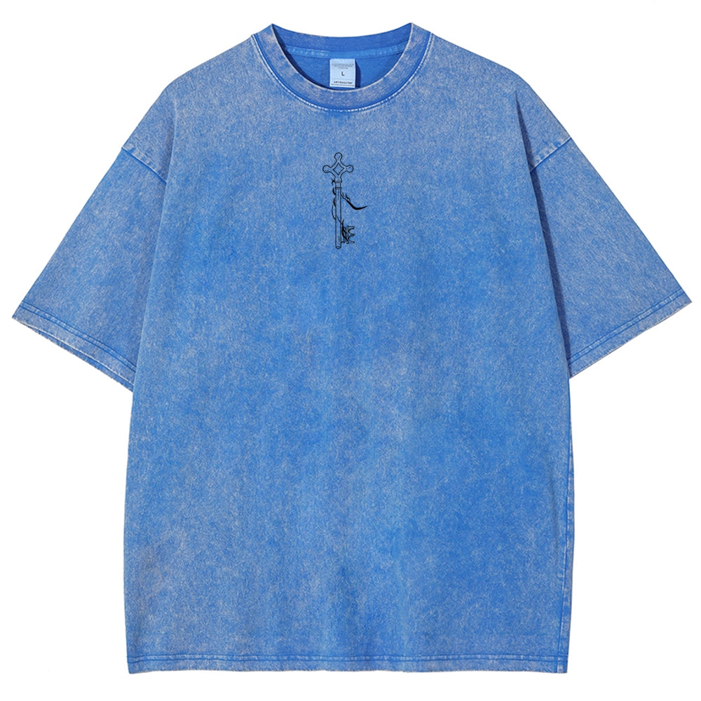 Attack on Titan Eren Yeager Oversize Washed T-Shirt 2504008704