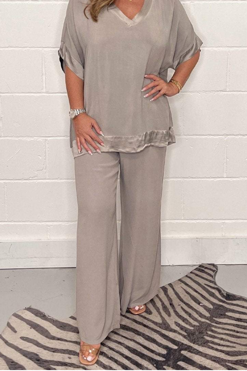 Cotton patchwork casual suit
