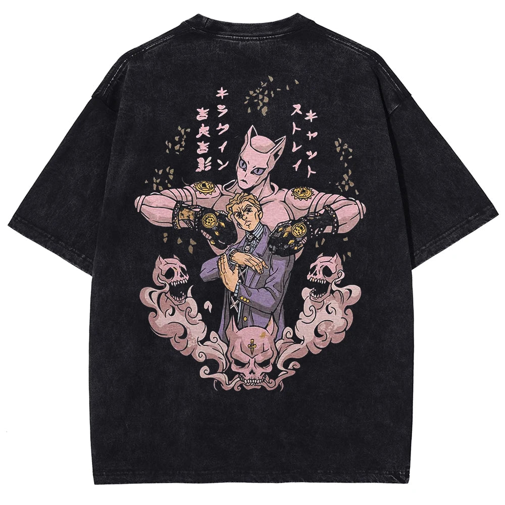 JoJo's Bizarre Adventure Kira's Stand Oversized Vintage Shirt
