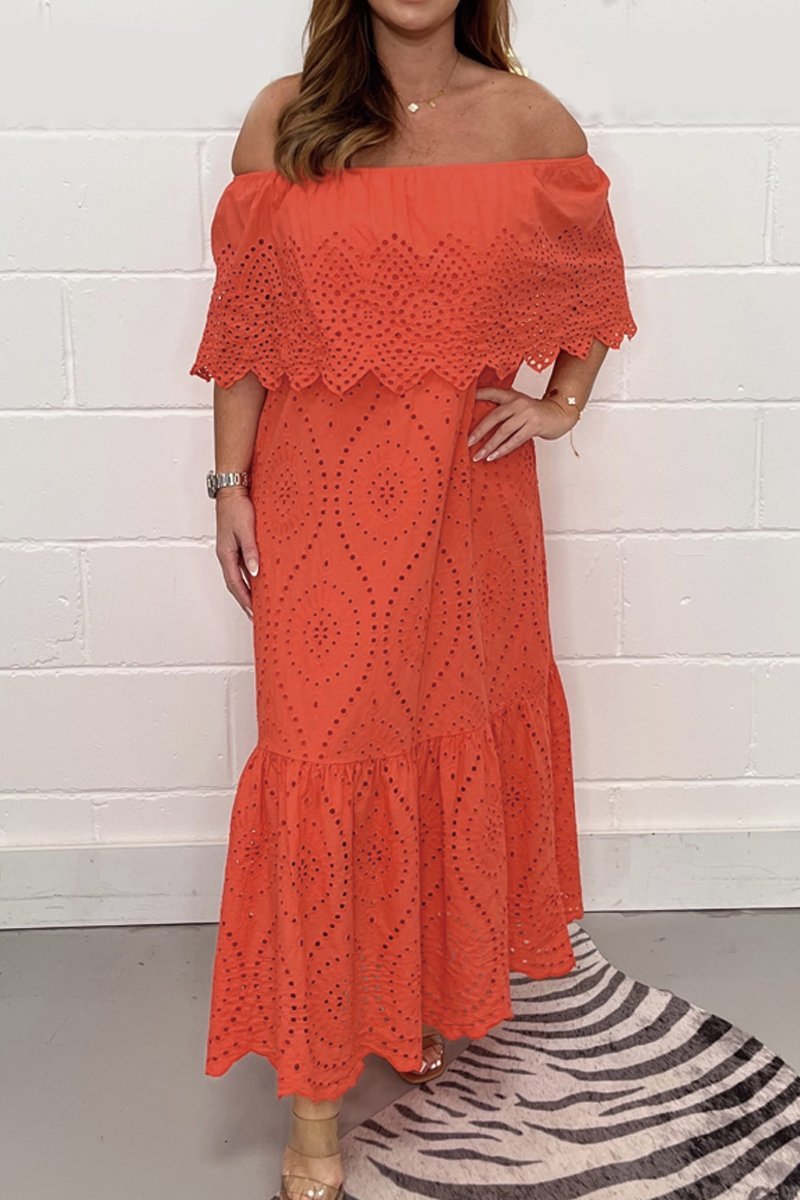 Casual flat shoulder dress