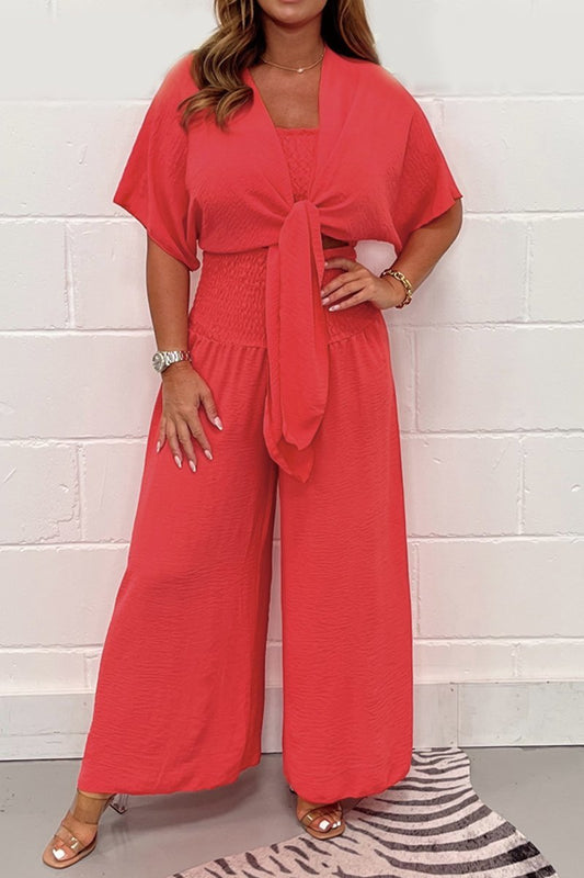 Casual solid color three-piece suit