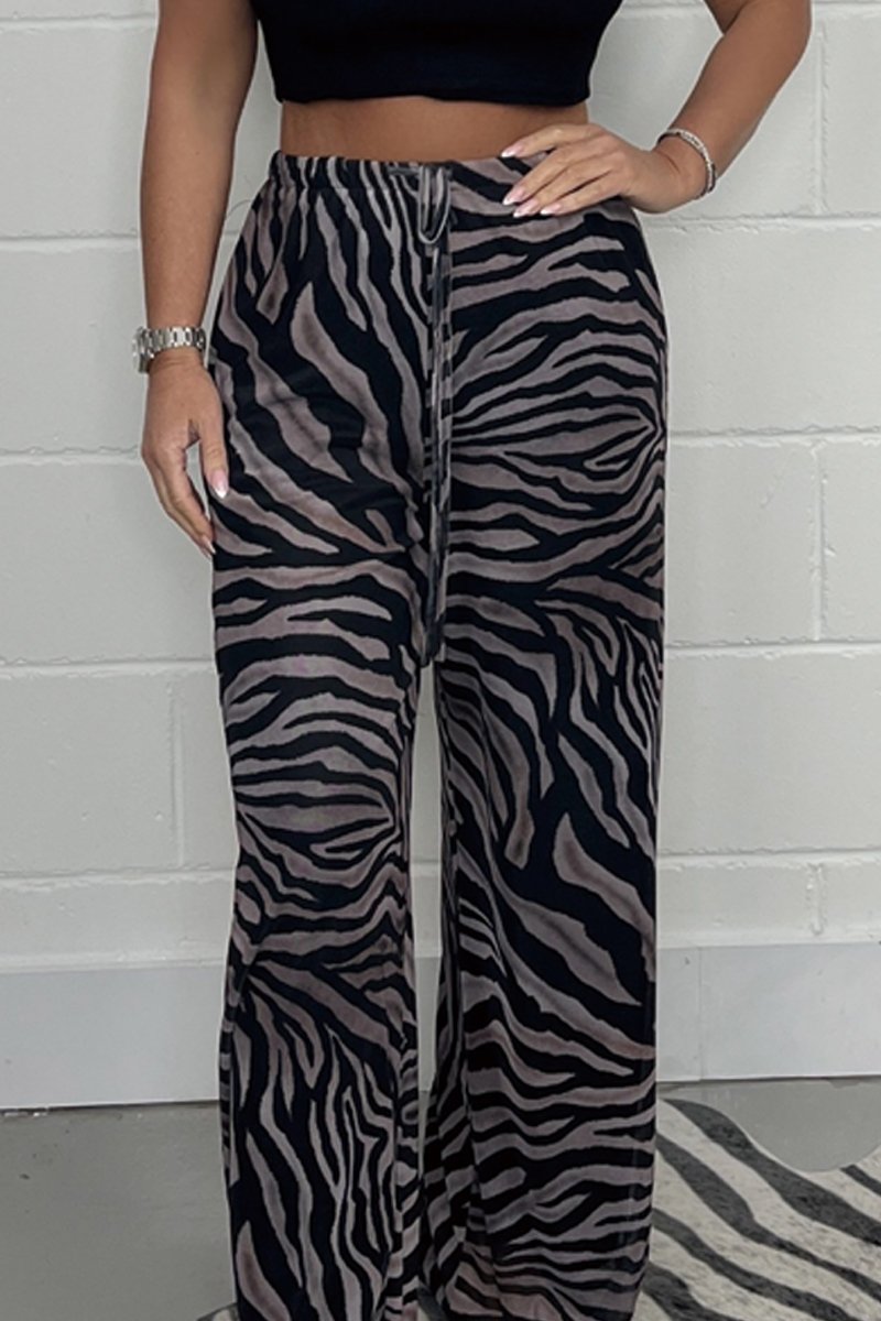 Zebra print trousers