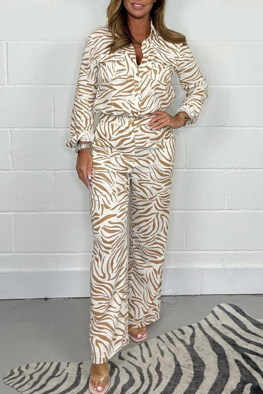 Women's casual printed suit