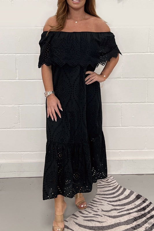 Casual flat shoulder dress