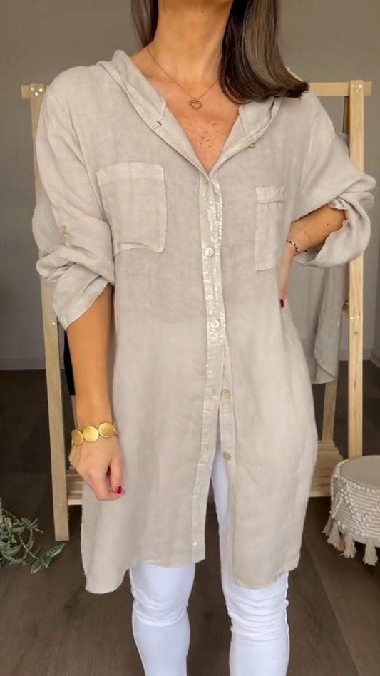 Casual Cotton and Linen Long Top