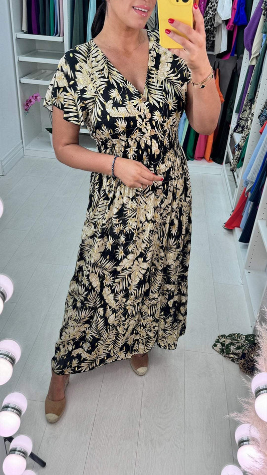 V-neck Casual Printed Dress