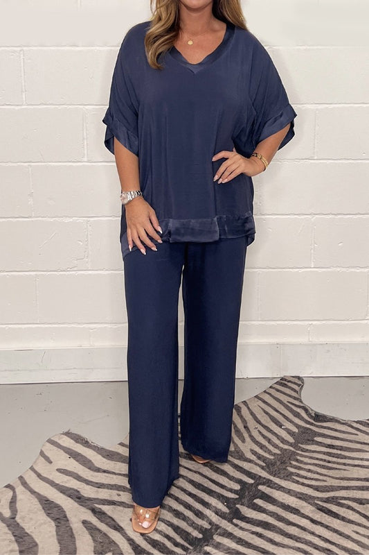 Cotton patchwork casual suit