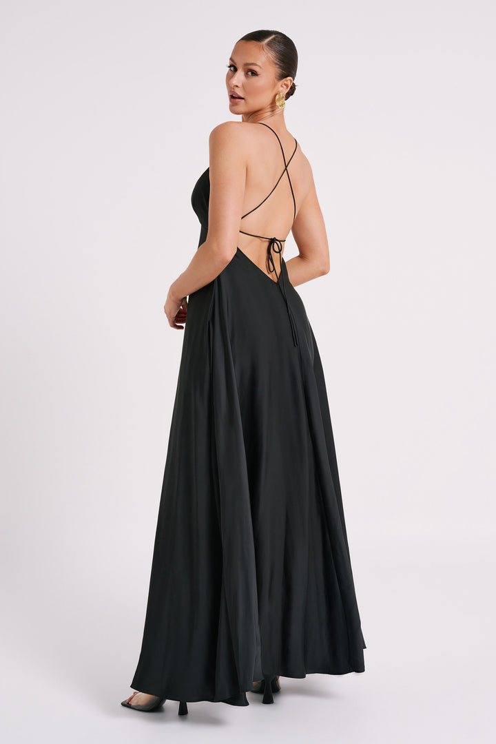 2024ss sexy halter deep V loose dress