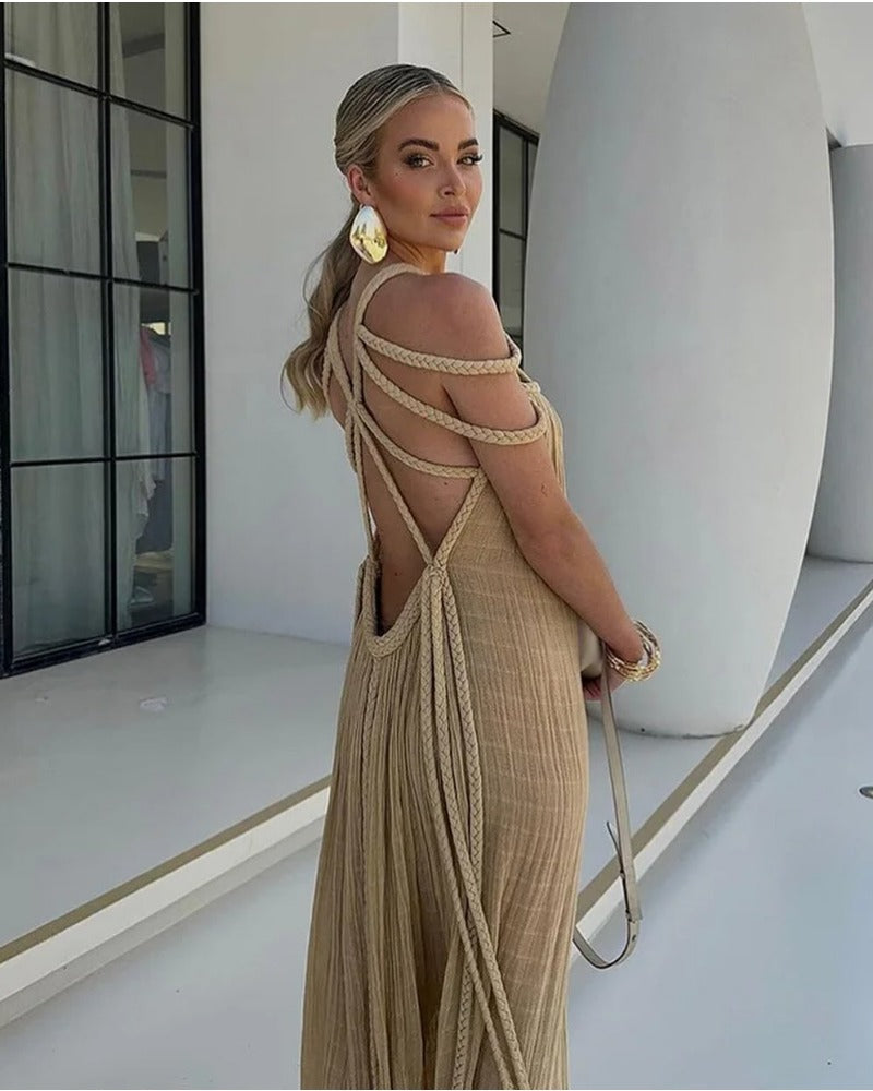 2024ss sexy textile slim loose dress