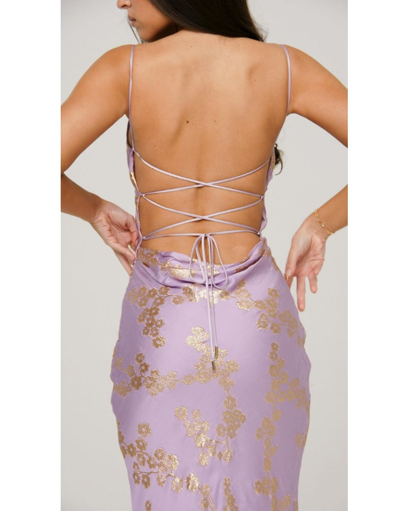 2024ss sexy halter print strappy dress