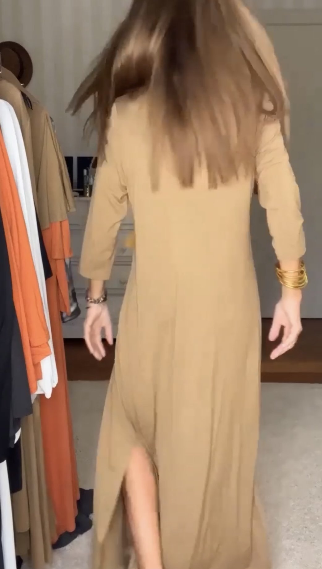 Women's Casual Solid Color V-neck Comfortable Dress