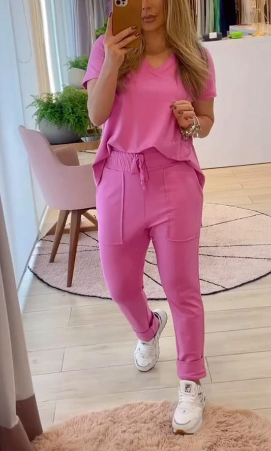 Casual loose pants two -piece suit