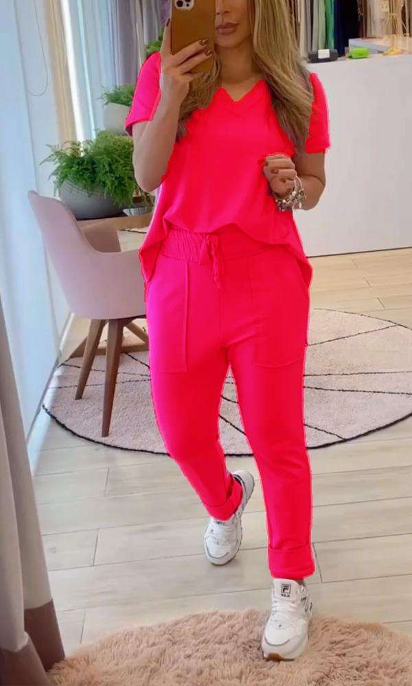 Casual loose pants two -piece suit