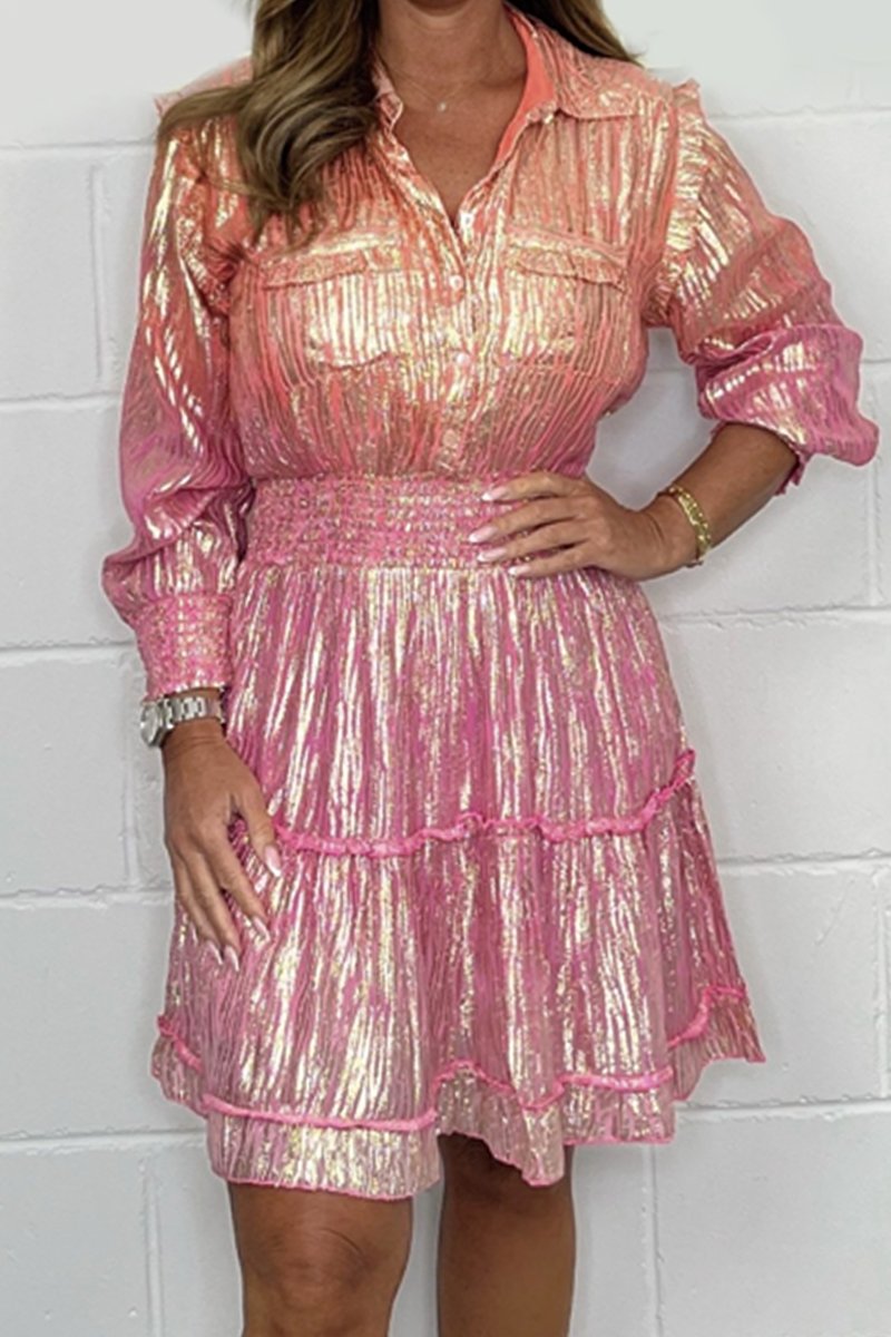 Bronzed metallic dress