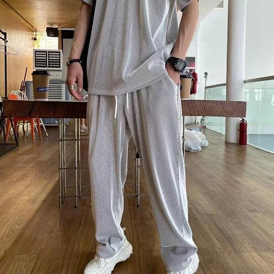Men's Casual Ice Silk Male leisure Suit