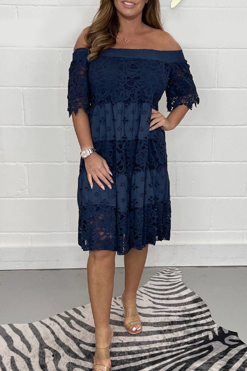 Lace one shoulder dress