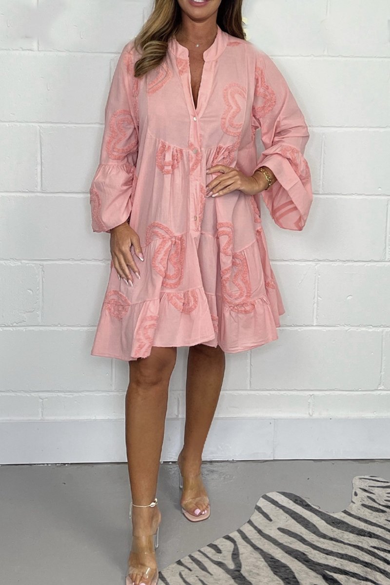 Heart embossed dress