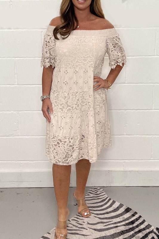 Lace one shoulder dress