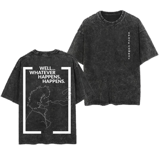 Cowboy Bebop Whatever Happens Vintage Oversized T-Shirt