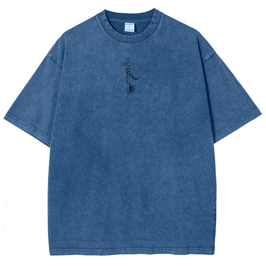 Attack on Titan Eren Yeager Oversize Washed T-Shirt 2504008704