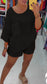 Casual Cotton and Linen Crew Neck Shorts Two-piece Suit