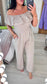 One-shoulder Cutout Casual Jumpsuit