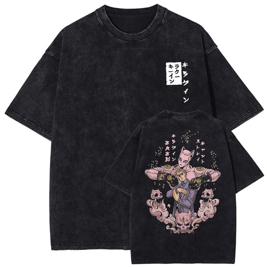 JoJo's Bizarre Adventure Kira's Stand Oversized Vintage Shirt