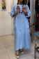 Women's casual cotton and linen A-line dress
