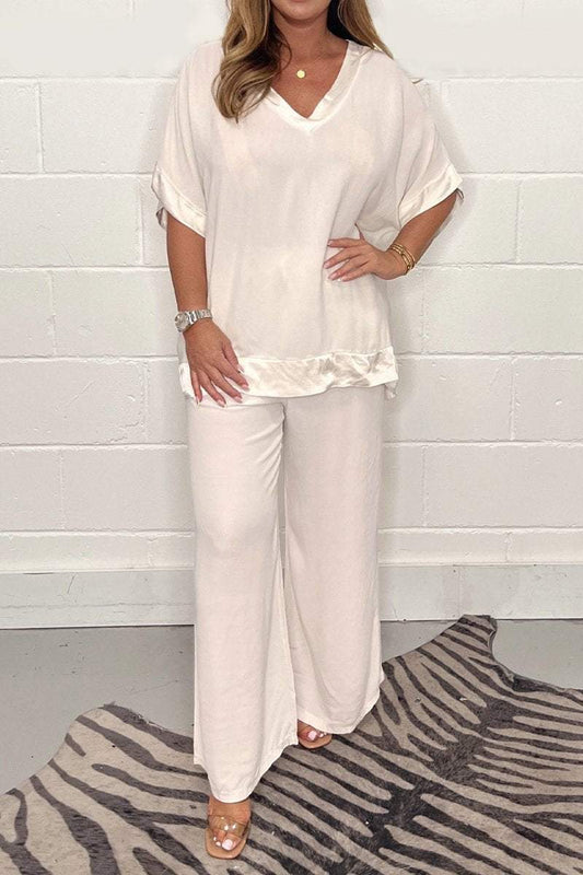 Cotton patchwork casual suit