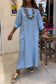 Women's casual cotton and linen A-line dress