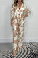 Casual satin print suit
