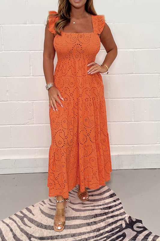 Hollow flying sleeve dress