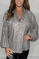 V-neck sequin top