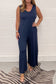 Cotton sleeveless jumpsuit