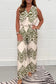 V-neck printed suit