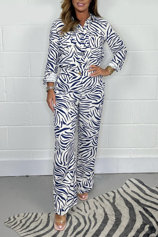 Women's casual printed suit