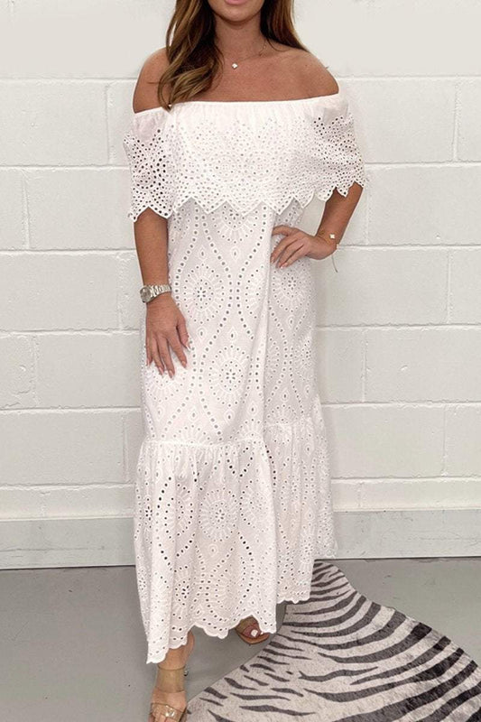 Casual flat shoulder dress