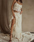 2024ss sexy strap lace patchwork dress