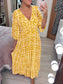 Casual V-neck Printed Dress