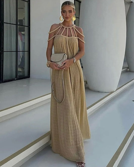 2024ss sexy textile slim loose dress