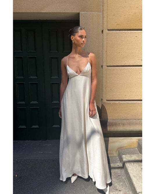 2024ss sexy halter deep V loose dress