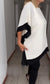 Contrast color patchwork casual top