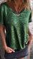 Hot Stamping Round Neck Short-sleeved V Neck T-shirt